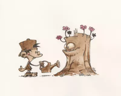 Kid sépia flowers